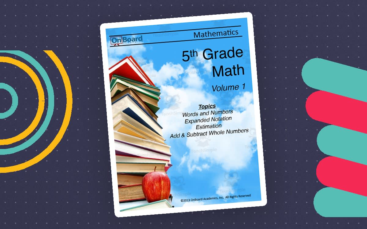 An educational teaching resource from Classroom Complete Press entitled Grade 5 Math Volume 1 downloadable at Teach Simple.