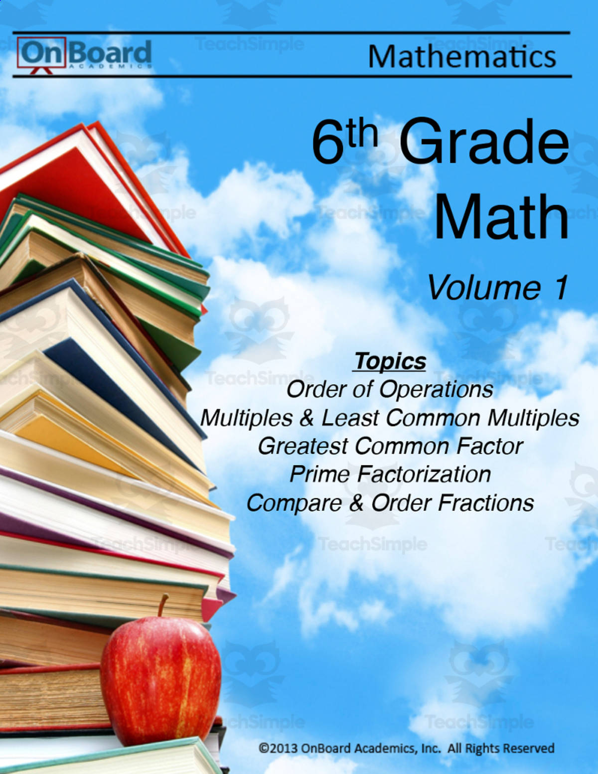 An educational teaching resource from Classroom Complete Press entitled Grade 6 Math Volume 1 downloadable at Teach Simple.