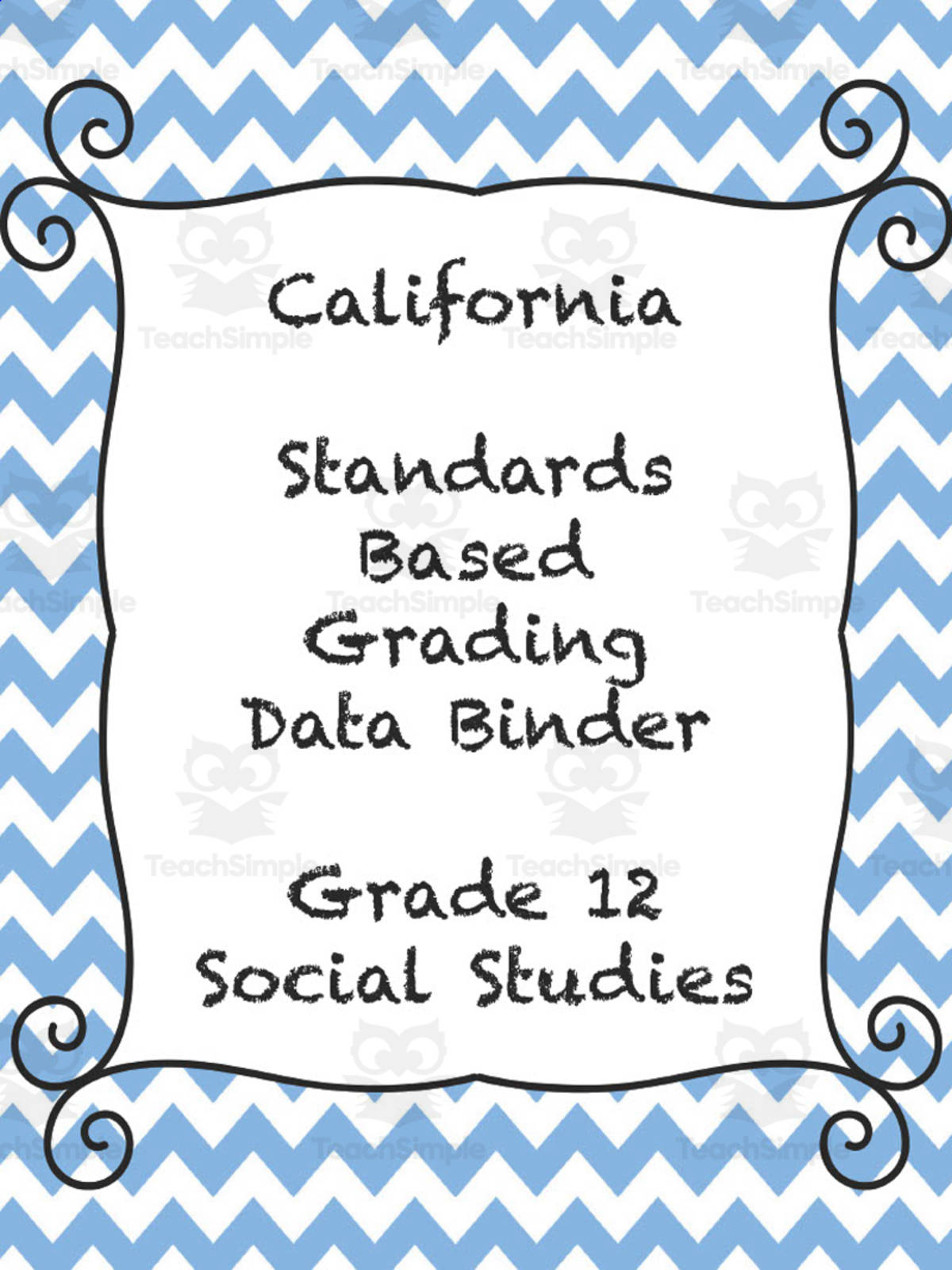 An educational teaching resource from NanaFran  entitled Grading Data Binder | 12th Grade Social Studies | California Standards downloadable at Teach Simple.