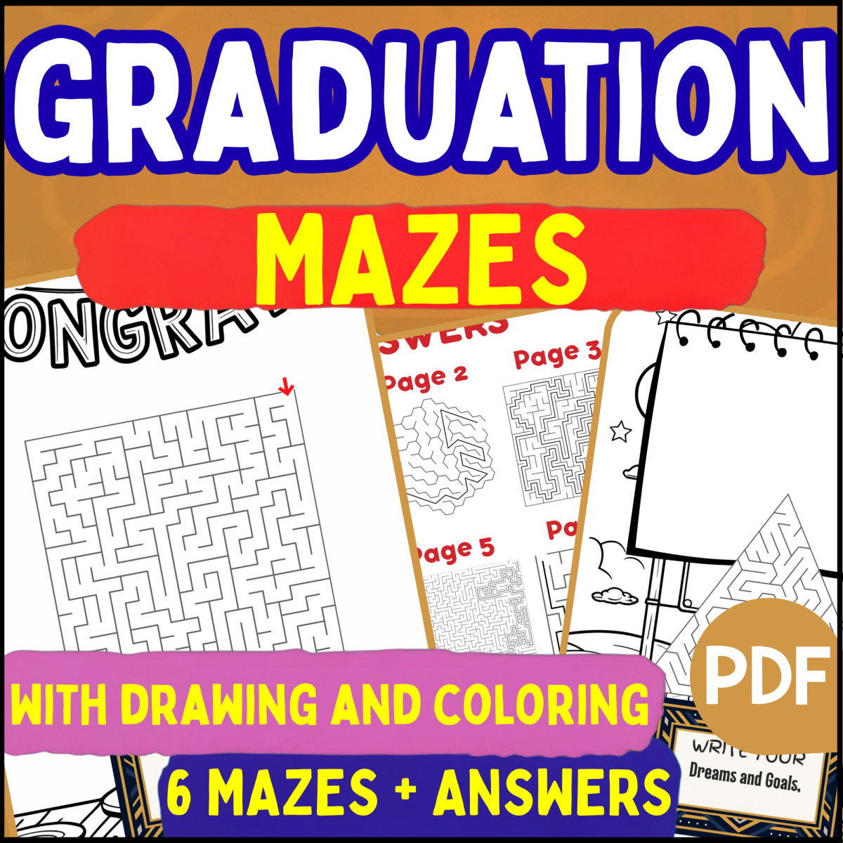 An educational teaching resource from Cored Education entitled Graduation Mazes (PDF) downloadable at Teach Simple.