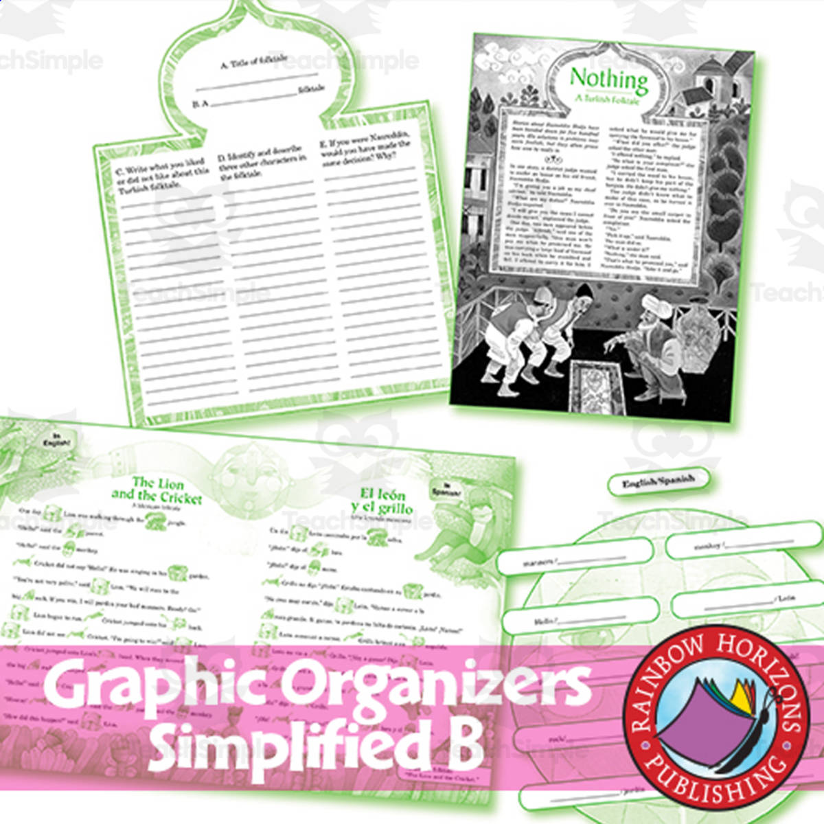 An educational teaching resource from Classroom Complete Press entitled Graphic Organizers Simplified B - Reading, Writing & Thinking Skills downloadable at Teach Simple.
