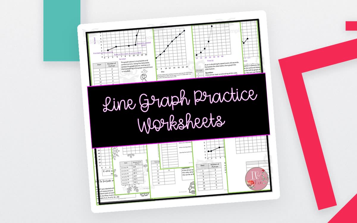 An educational teaching resource from Maude in the Middle entitled Graphing Practice Worksheets downloadable at Teach Simple.