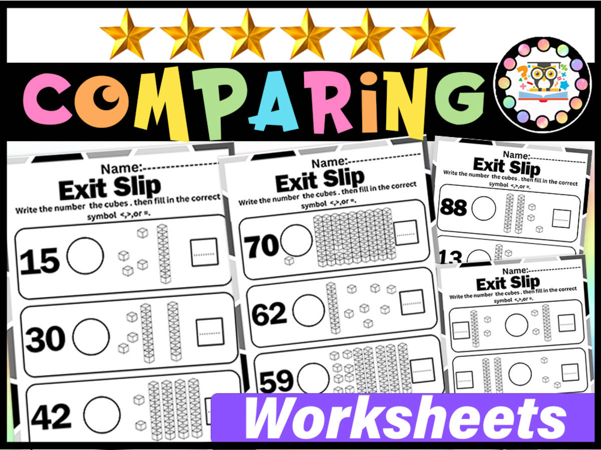 An educational teaching resource from LAMO entitled Greater Than Less Than, Comparing Numbers Place Value Math 1st Grade downloadable at Teach Simple.