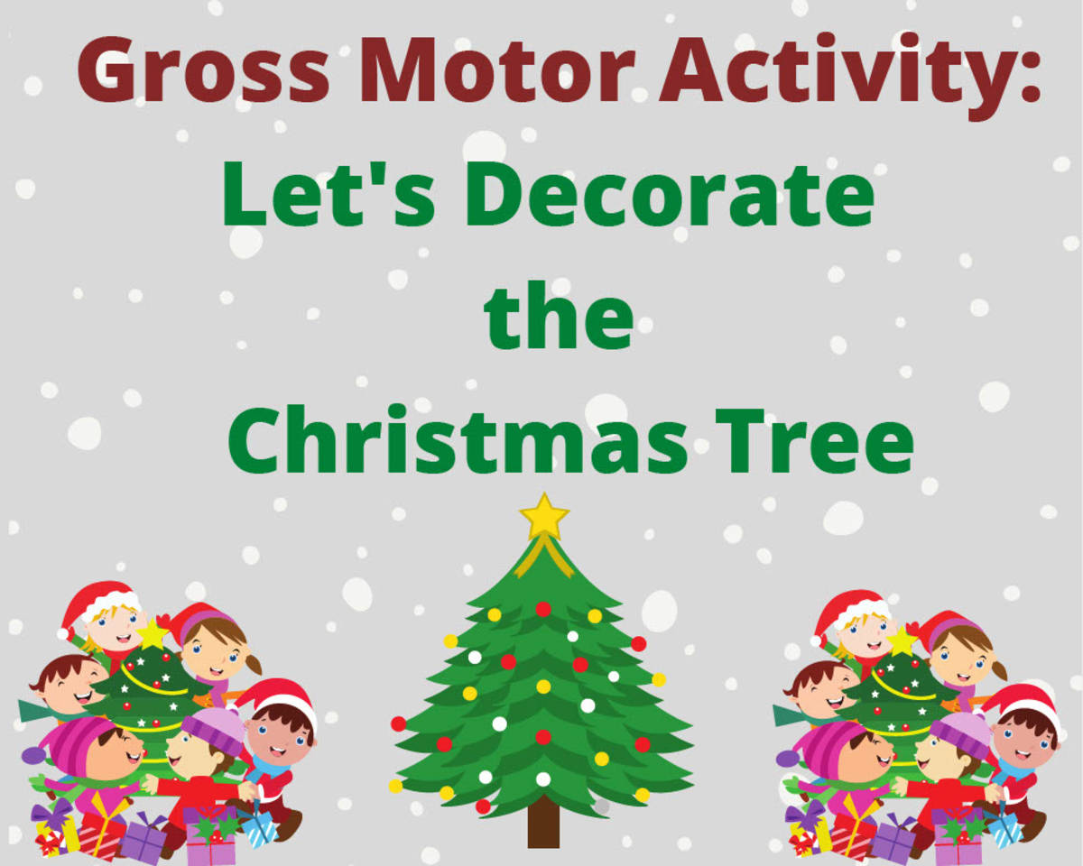 An educational teaching resource from Miracles and Moree Therapy LLC entitled Gross Motor Activity: Decorate the Christmas Tree downloadable at Teach Simple.