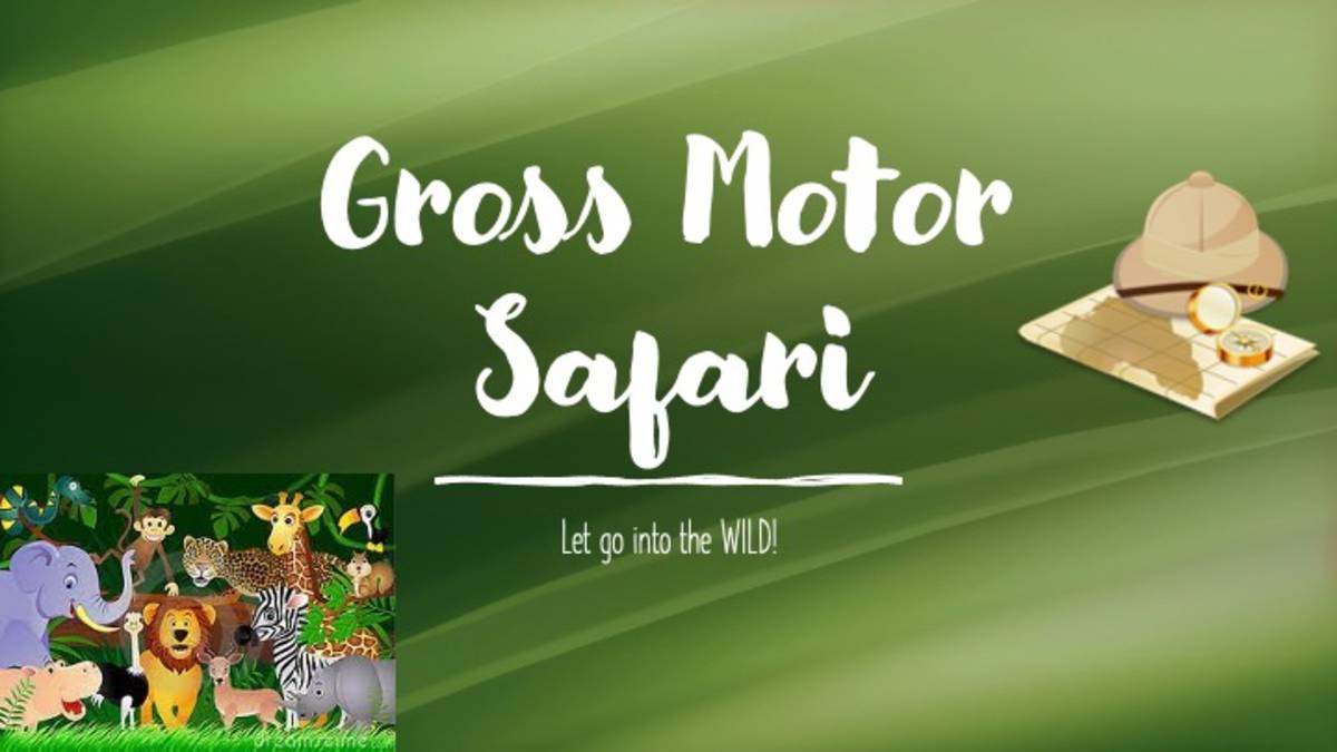 An educational teaching resource from Miracles and Moree Therapy LLC entitled Gross Motor Activity: Safari Theme downloadable at Teach Simple.