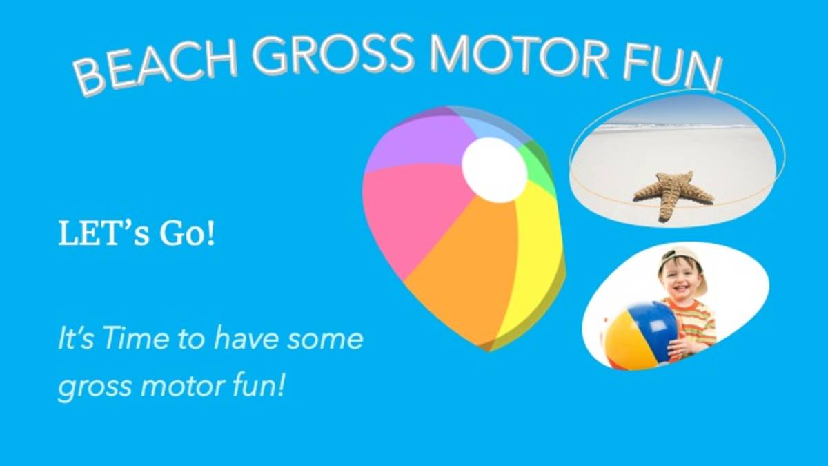 An educational teaching resource from Miracles and Moree Therapy LLC entitled Gross Motor Fun: At the Beach downloadable at Teach Simple.