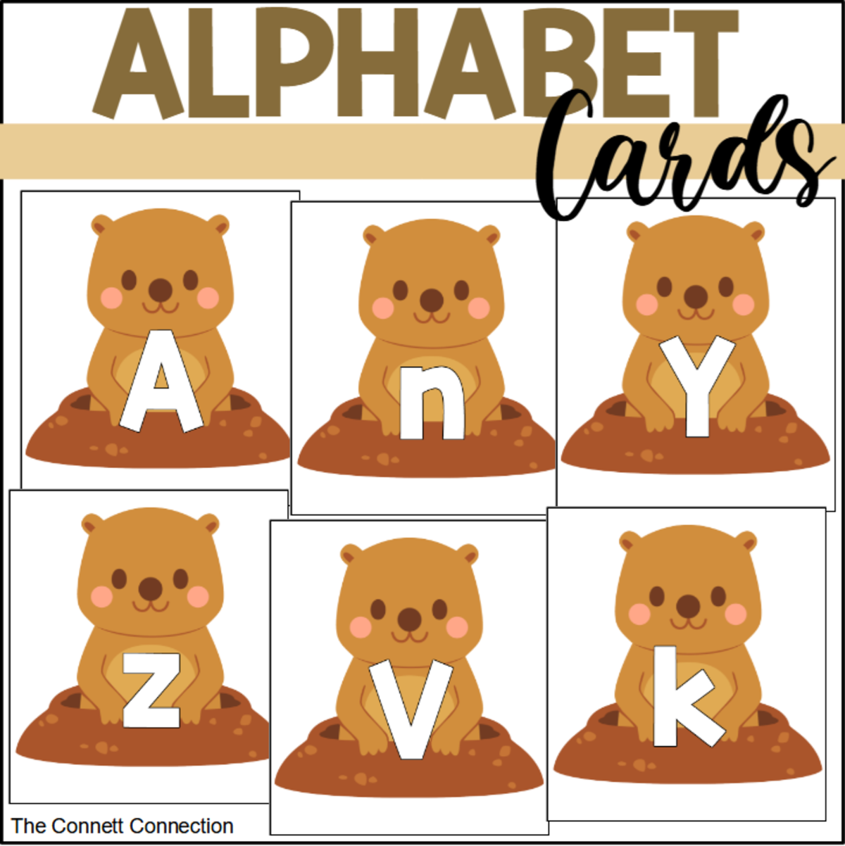 An educational teaching resource from The Connett Connection entitled Groundhog's Day Letter Cards for Games and Centers downloadable at Teach Simple.