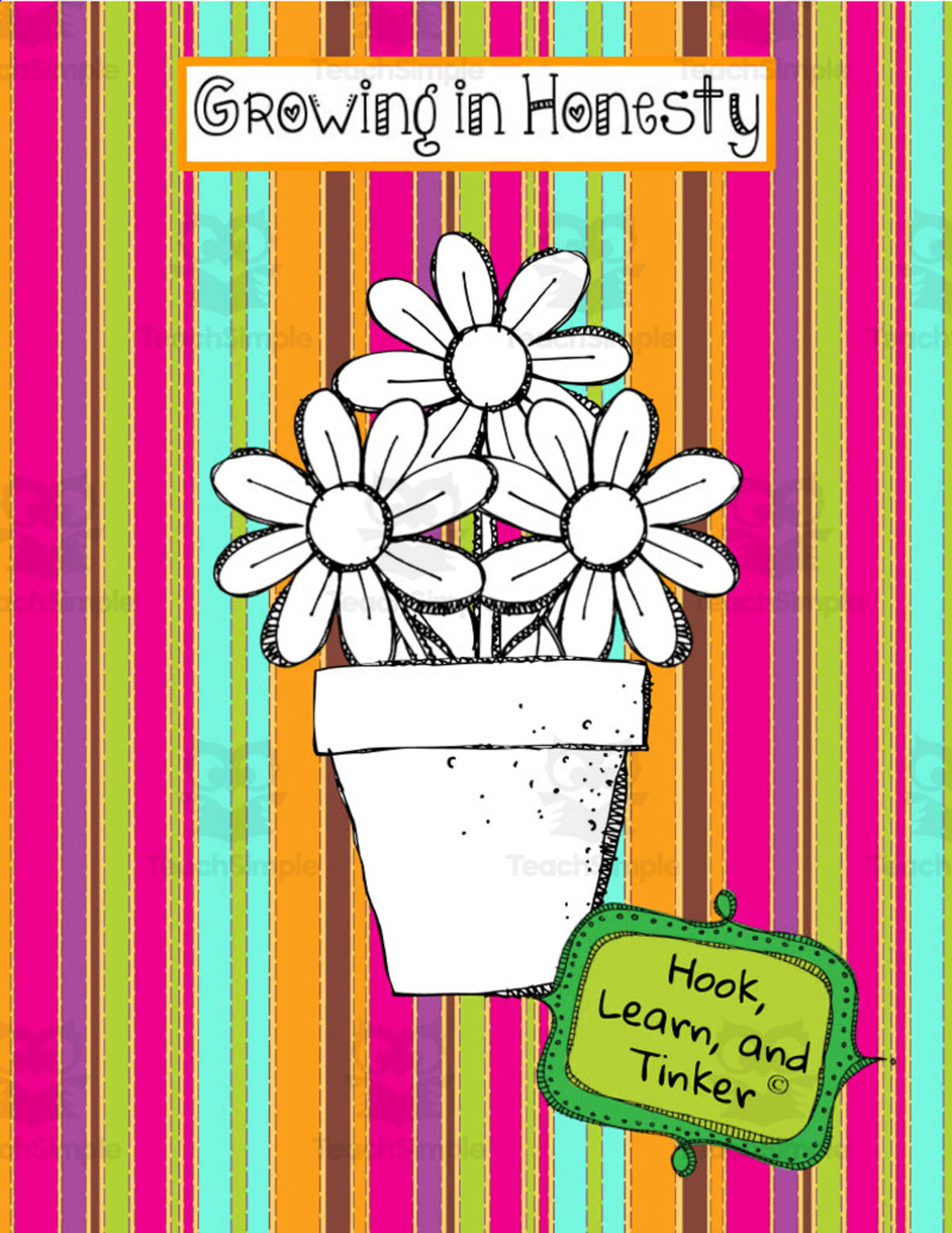 An educational teaching resource from Hook Learn and Tinker entitled Growing into Honesty Worksheet downloadable at Teach Simple.