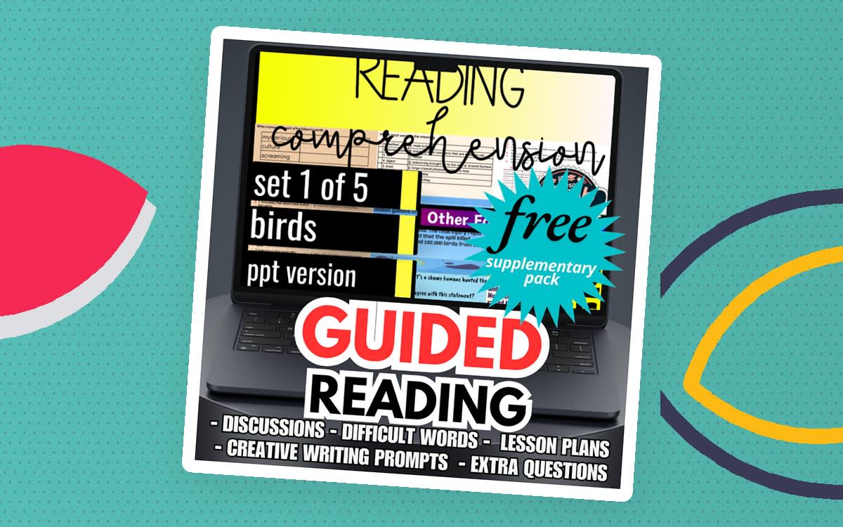An educational teaching resource from Cored Education entitled Guided Reading Activities and Lesson Plans Nonfiction Set 1 - Birds downloadable at Teach Simple.