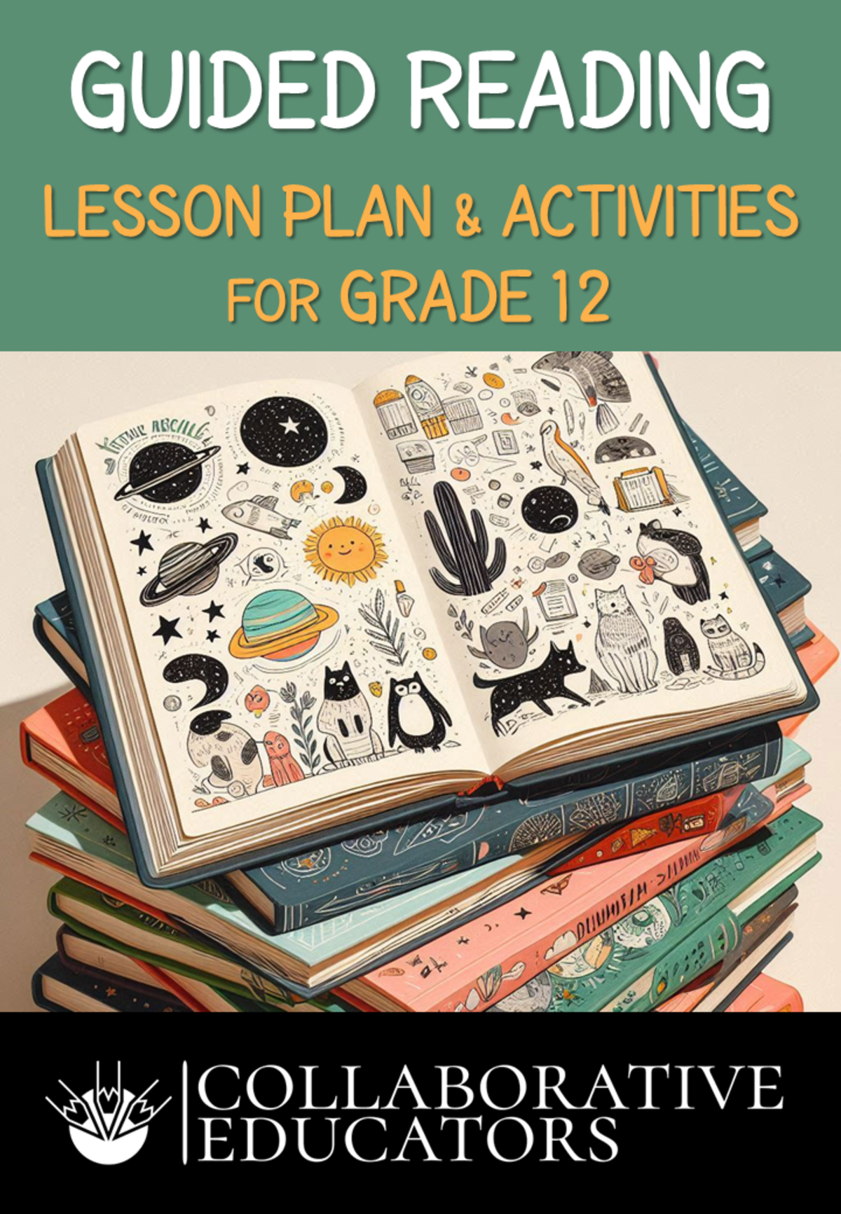 An educational teaching resource from Bright Classroom Ideas Marketplace entitled Guided Reading Lesson Plan & Activities for Grade 12 downloadable at Teach Simple.