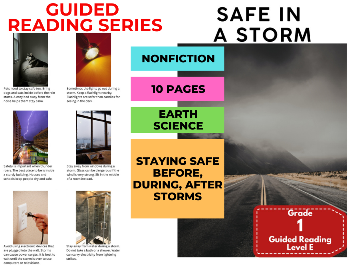 An educational teaching resource from Cored Education entitled Guided Reading Level E - Safe in a Storm downloadable at Teach Simple.