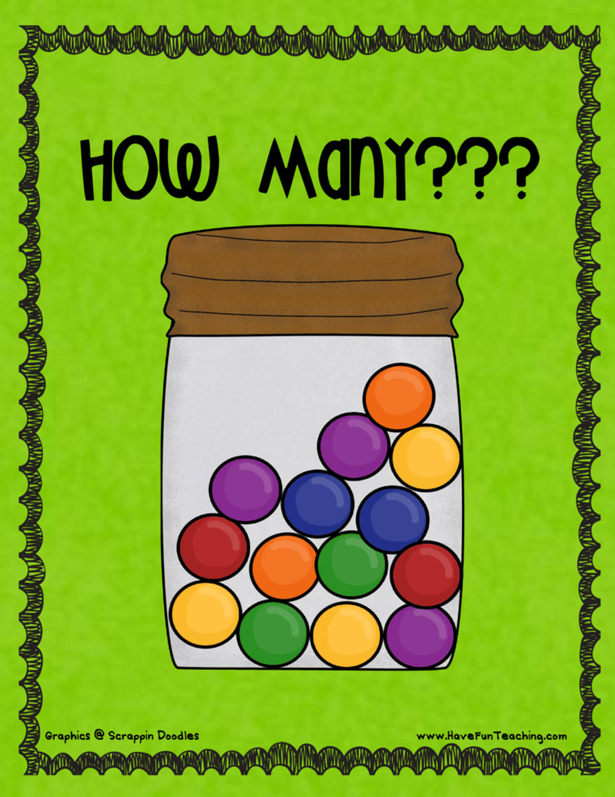 An educational teaching resource from Have Fun Teaching entitled Gumball Jar Counting Activity downloadable at Teach Simple.