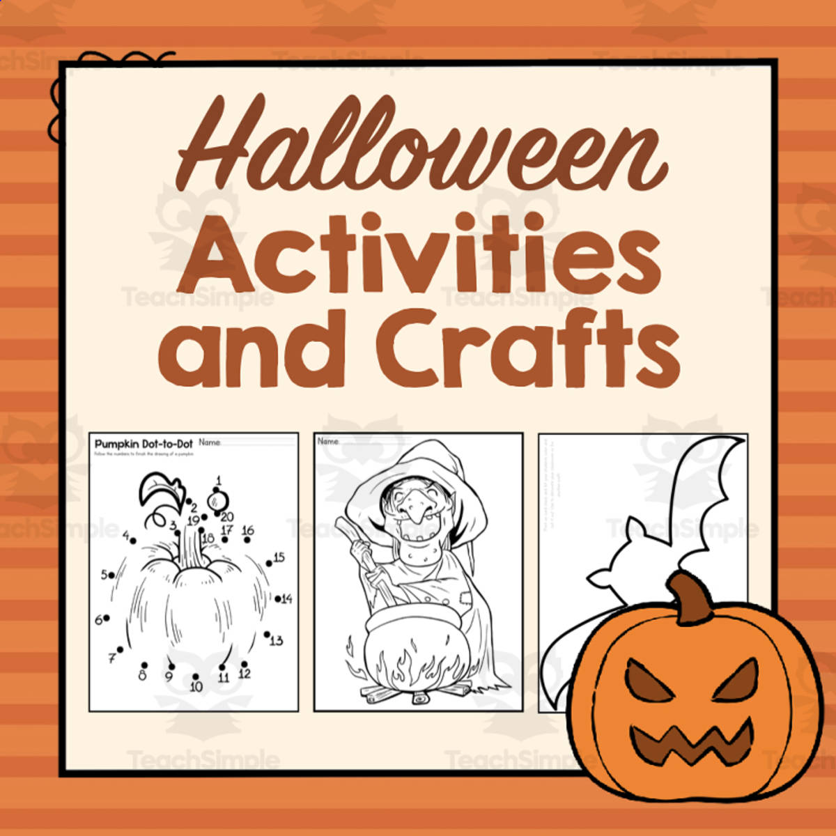An educational teaching resource from Simply Schoolgirl entitled Halloween Activities and Crafts downloadable at Teach Simple.