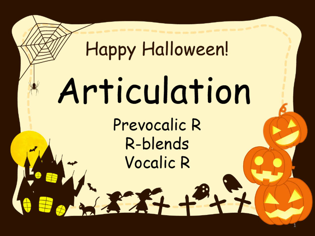An educational teaching resource from Suzuki Speech Therapy entitled Halloween Articulation R Fun Packet - Prevocalic R, R-blends, Vocalic R downloadable at Teach Simple.