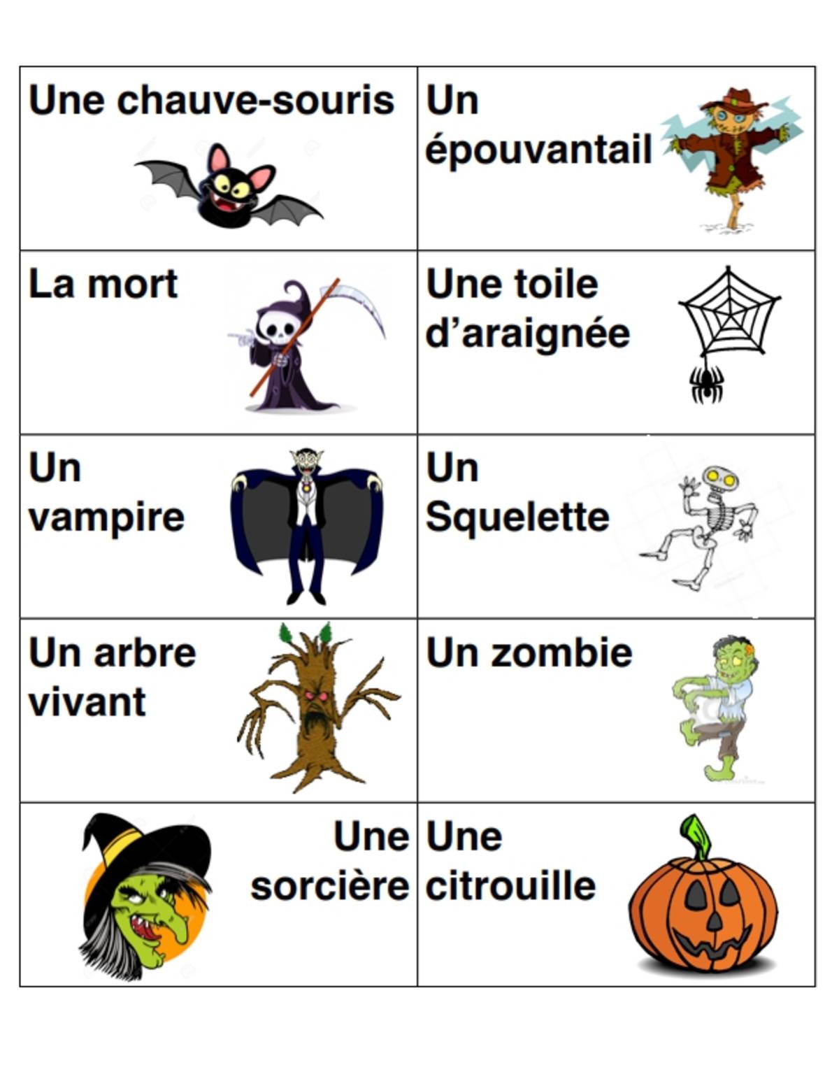 An educational teaching resource from Brave Education entitled Halloween Charades - French Words downloadable at Teach Simple.