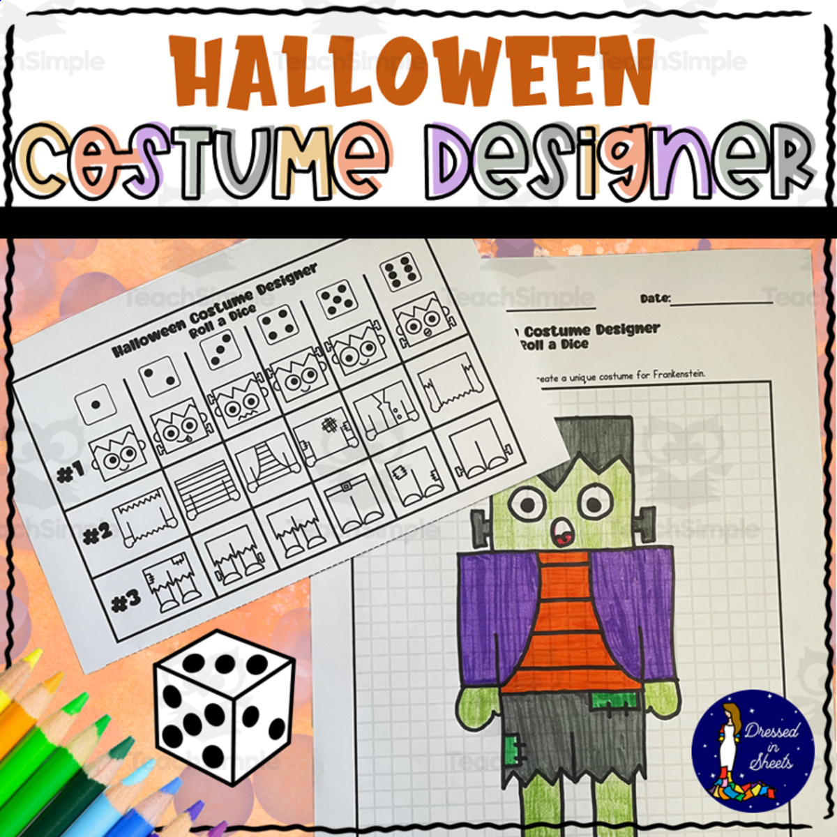 An educational teaching resource from Soumara Siddiqui entitled Halloween Costume Designer downloadable at Teach Simple.