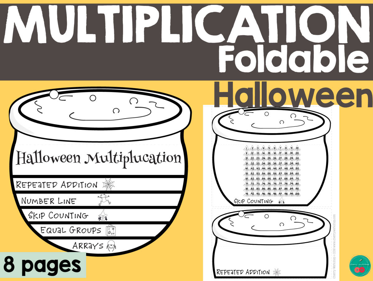 An educational teaching resource from Cherry Workshop entitled Halloween Multiplication Activities downloadable at Teach Simple.