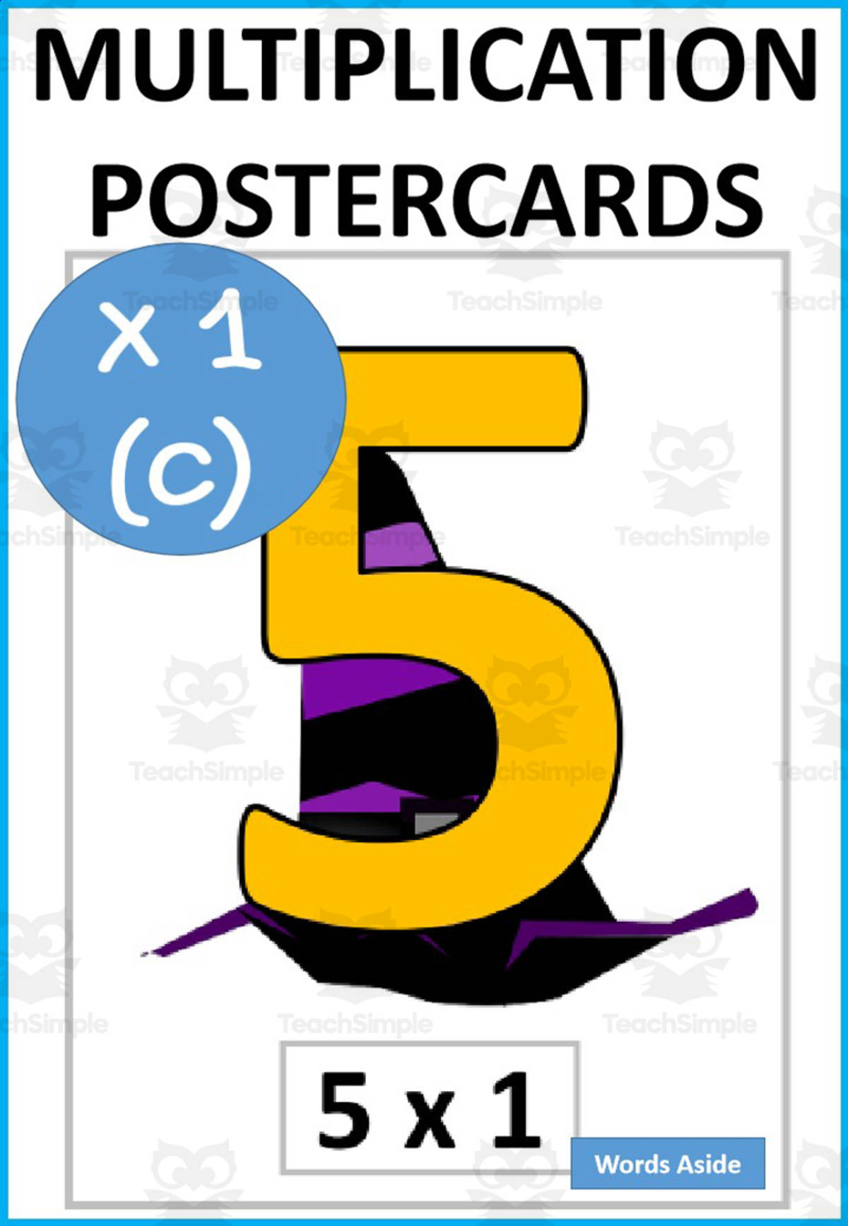An educational teaching resource from WORDS ASIDE entitled Halloween Multiplication and Repeated Addition Posters x1c downloadable at Teach Simple.