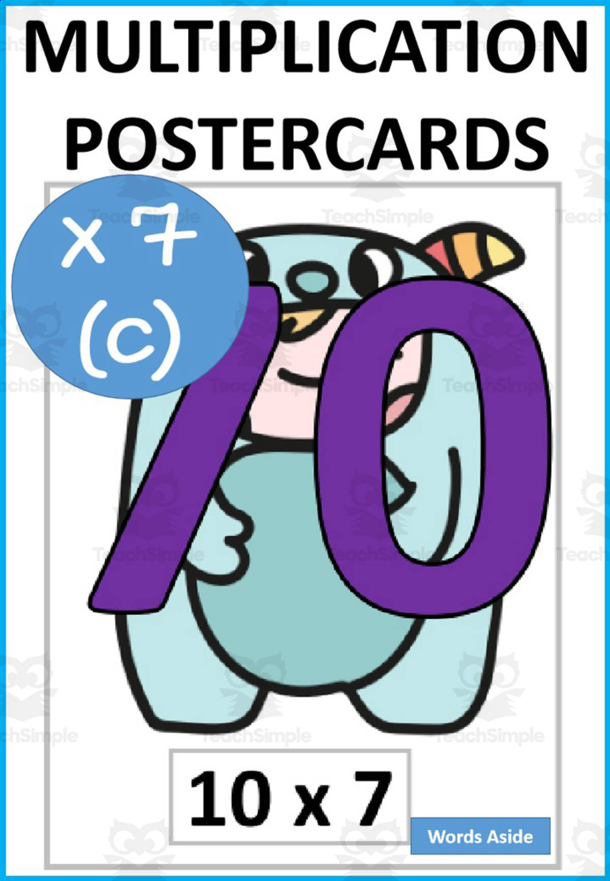 An educational teaching resource from WORDS ASIDE entitled Halloween Multiplication and Repeated Addition Posters x7c downloadable at Teach Simple.