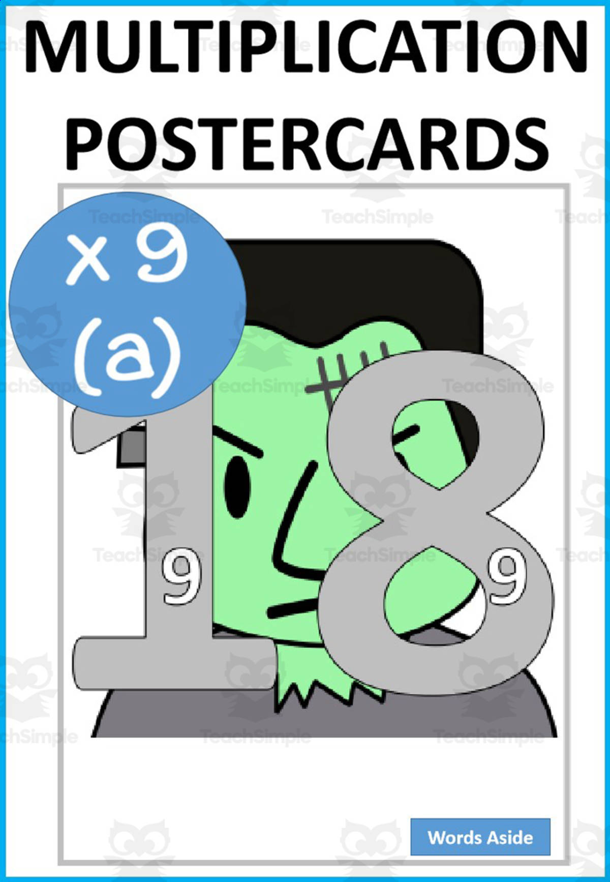 An educational teaching resource from WORDS ASIDE entitled Halloween Multiplication and Repeated Addition Posters x9a downloadable at Teach Simple.