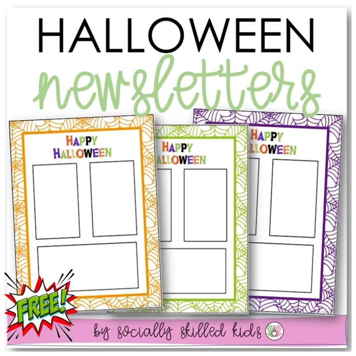 An educational teaching resource from Socially Skilled Kids entitled Halloween Newsletters downloadable at Teach Simple.