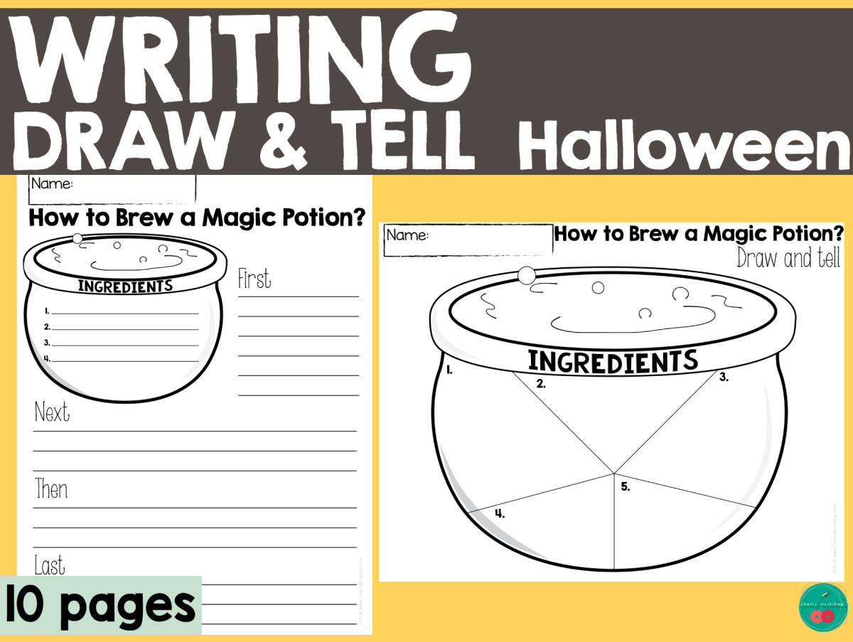 An educational teaching resource from Cherry Workshop entitled Halloween Writing - How To Brew a Magic Potion downloadable at Teach Simple.