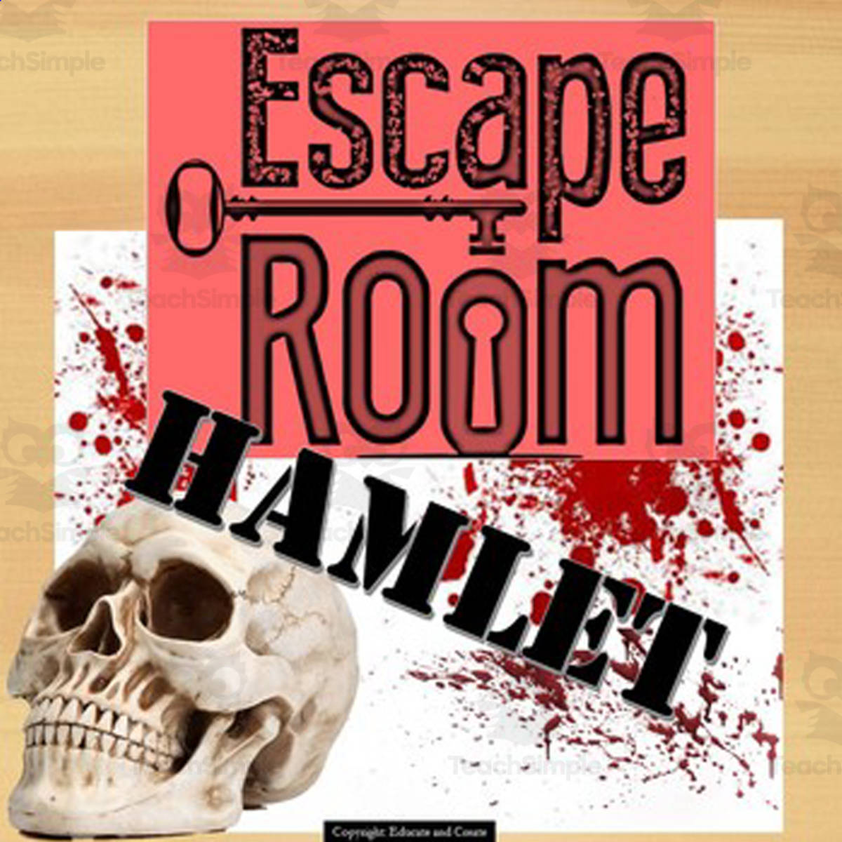 An educational teaching resource from Educate and Create entitled Hamlet Escape Room downloadable at Teach Simple.