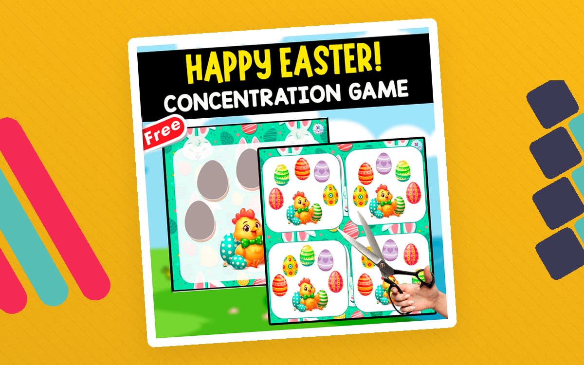An educational teaching resource from EDITORIAL LAURA EDUCA entitled HAPPY EASTER! | FUNNY MEMORY AND CONCENTRATION GAME downloadable at Teach Simple.