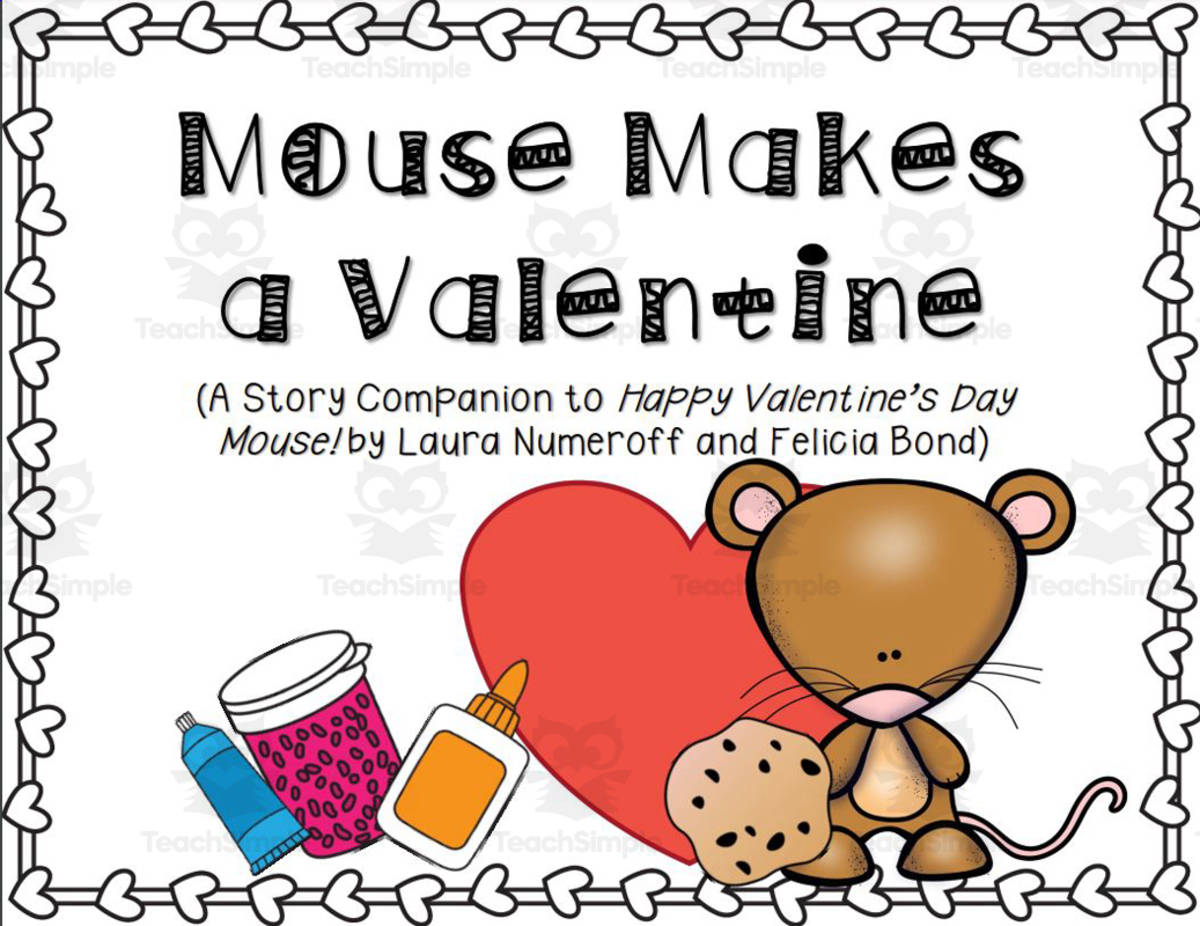 An educational teaching resource from Glitter and Grace entitled Happy Valentine's Day, Mouse! (A Story Companion) downloadable at Teach Simple.
