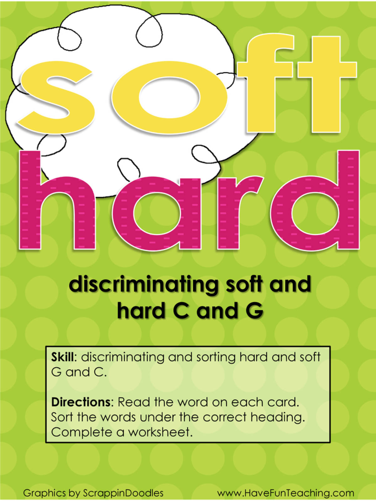 An educational teaching resource from Have Fun Teaching entitled Hard and Soft C and G Activity downloadable at Teach Simple.