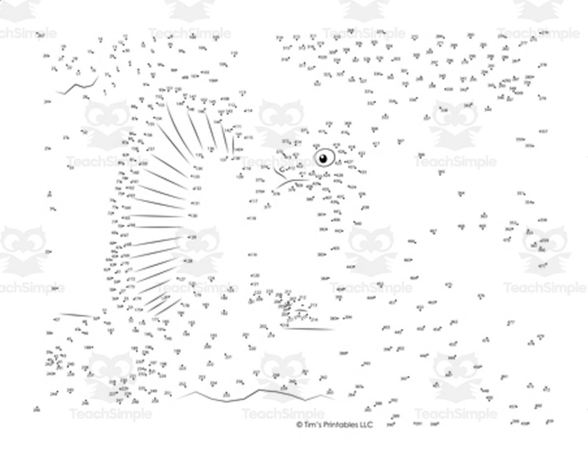 An educational teaching resource from Tim's Printables entitled Hawk Dot-to-Dot PDF - 479 Dots downloadable at Teach Simple.