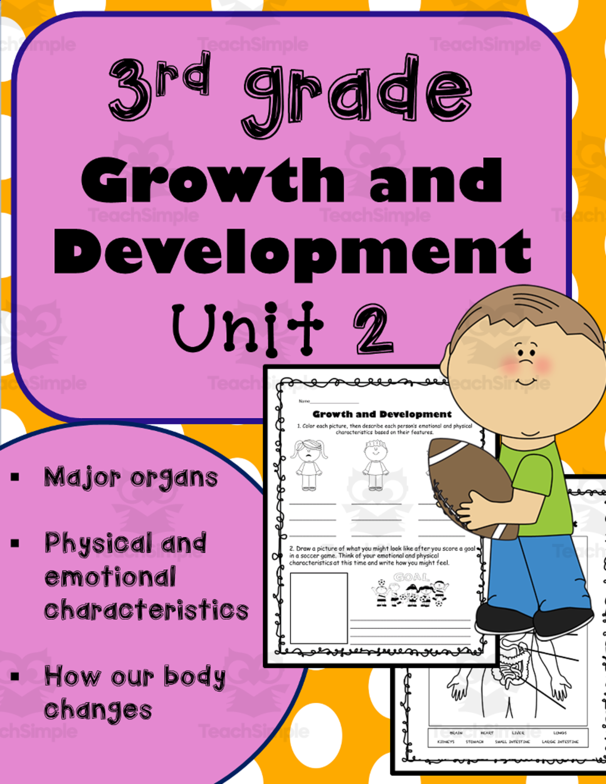 An educational teaching resource from K-5 Treasures entitled Health | 3rd Grade Unit 2: Growth and Development downloadable at Teach Simple.
