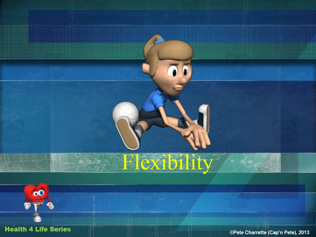 An educational teaching resource from Cap'n Pete's Power PE entitled Health 4 Life PowerPoint Series: Flexibility downloadable at Teach Simple.