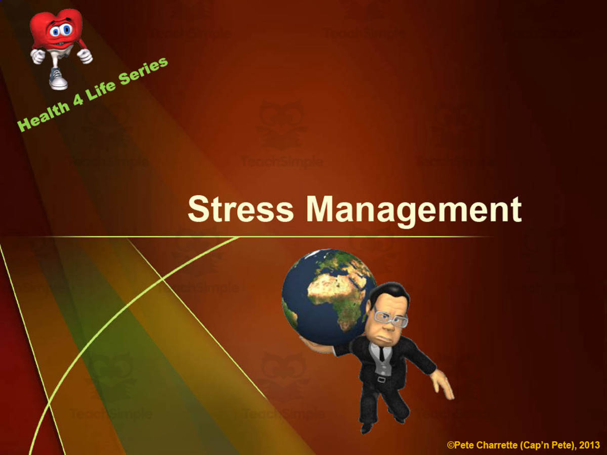 An educational teaching resource from Cap'n Pete's Power PE entitled Health 4 Life PowerPoint Series: Stress Management downloadable at Teach Simple.