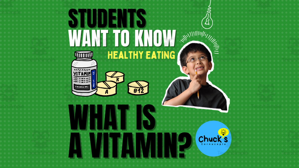 An educational teaching resource from Chuck's Cornucopia entitled Health Education: What are Vitamins? downloadable at Teach Simple.