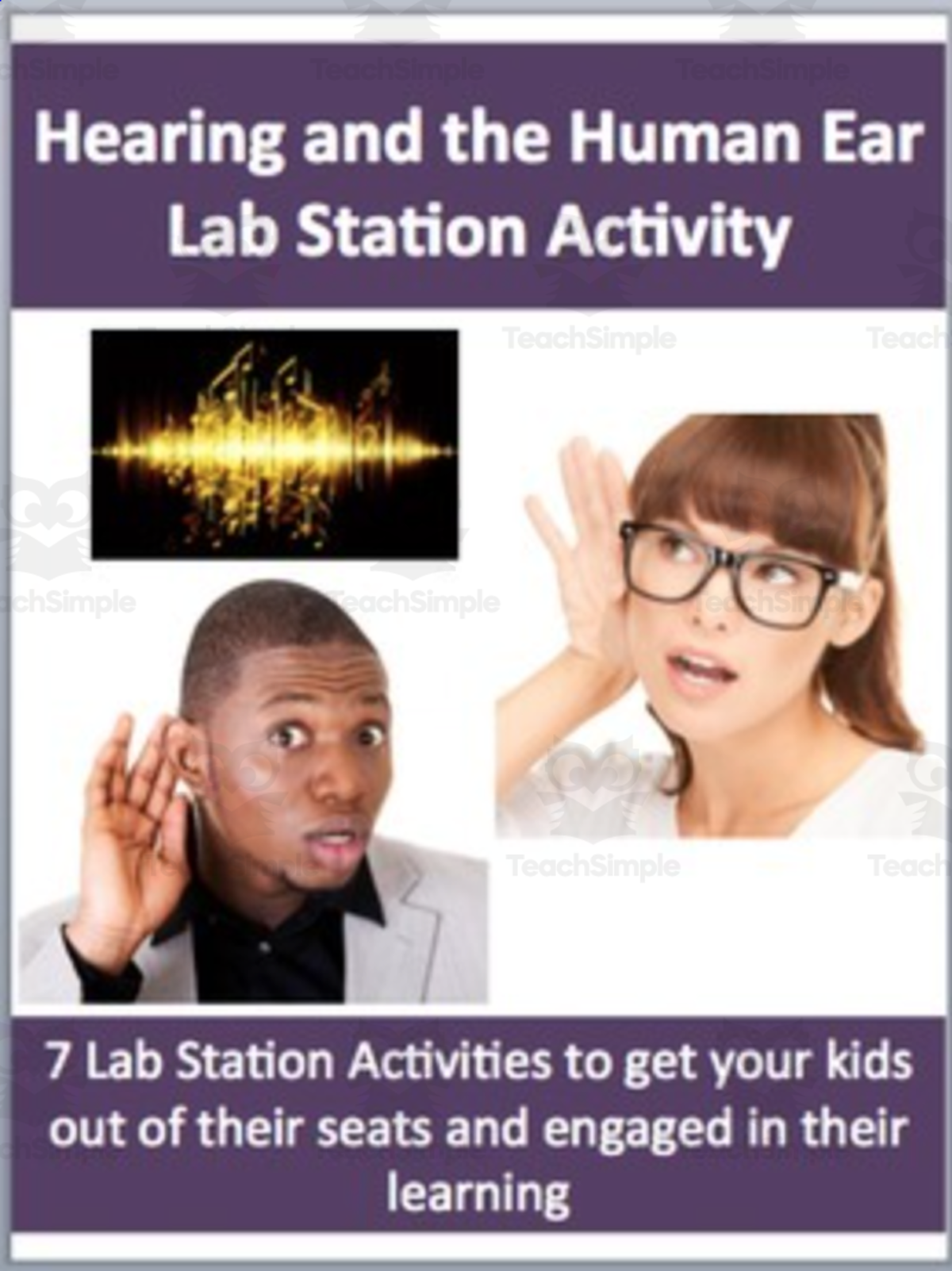 An educational teaching resource from Teach With Fergy entitled Hearing and the Human Ear – Lab Station Activity downloadable at Teach Simple.