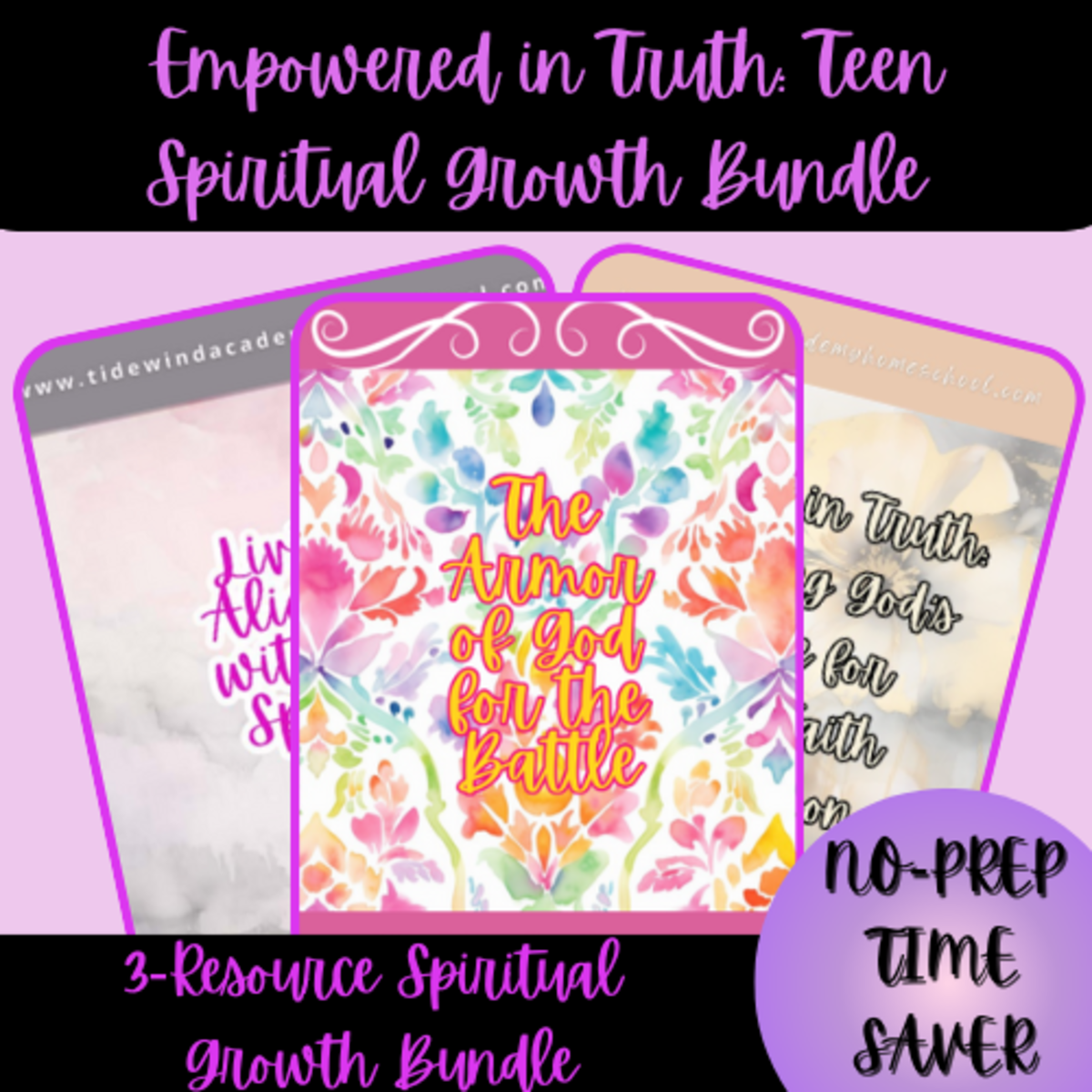 An educational teaching resource from Homeschool with Big Easy Homeschooling Mom entitled High School Empowered in Truth: Teen Bible Study Bundle downloadable at Teach Simple.