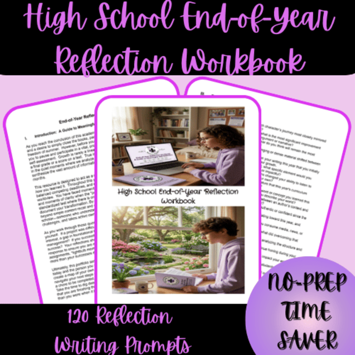 An educational teaching resource from Homeschool with Big Easy Homeschooling Mom entitled High School End-of-Year Reflection Workbook downloadable at Teach Simple.