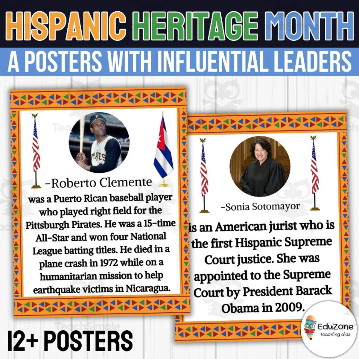 An educational teaching resource from Style Your Classroom entitled Hispanic Heritage Month Posters: A Visual Celebration of Our Culture downloadable at Teach Simple.