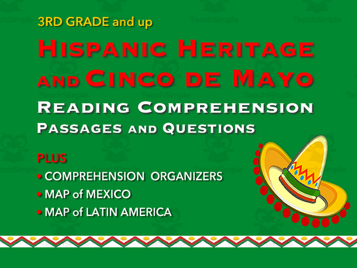 An educational teaching resource from WorksheetsPlus entitled Hispanic/Latinx Heritage Reading Comprehension for 3rd-4th Grade downloadable at Teach Simple.