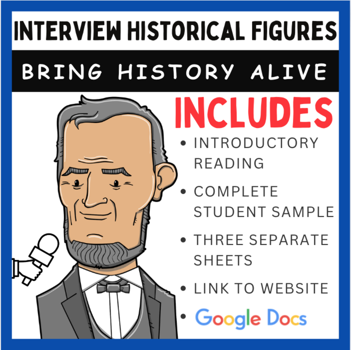 An educational teaching resource from EduPal Learning entitled Historical Figure Interview downloadable at Teach Simple.