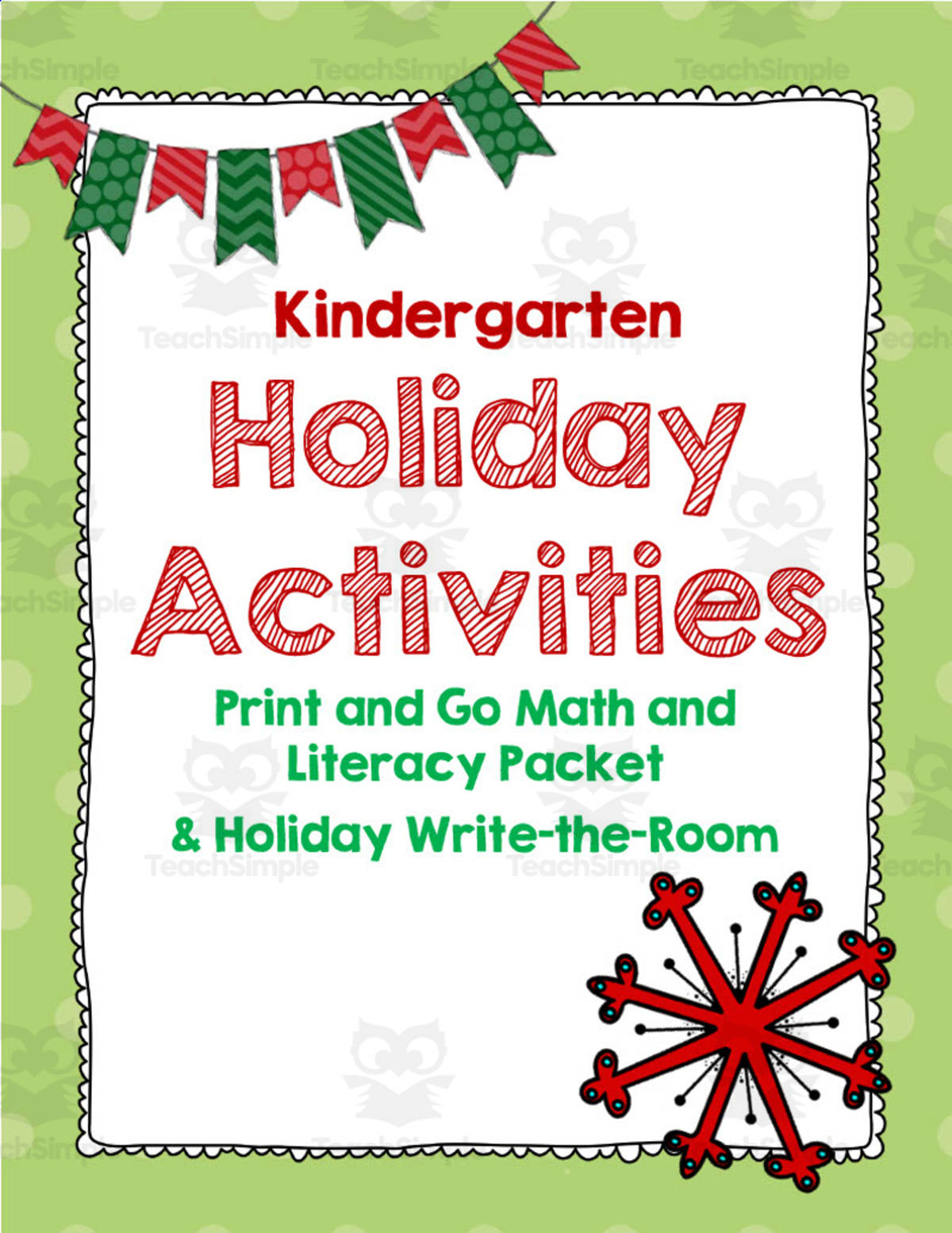 An educational teaching resource from Katie Maurice entitled Holiday Activity Packet downloadable at Teach Simple.