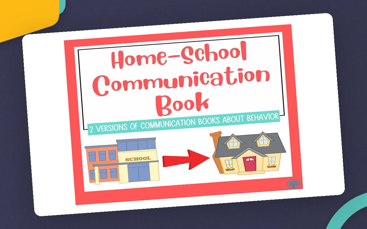 An educational teaching resource from SEN Resource Source entitled Home-School Communication Book downloadable at Teach Simple.