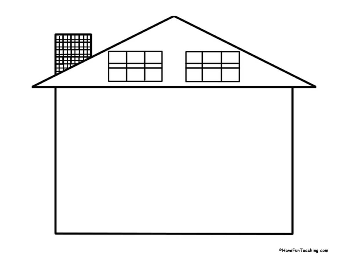 An educational teaching resource from Have Fun Teaching entitled House Shape Book Activity downloadable at Teach Simple.