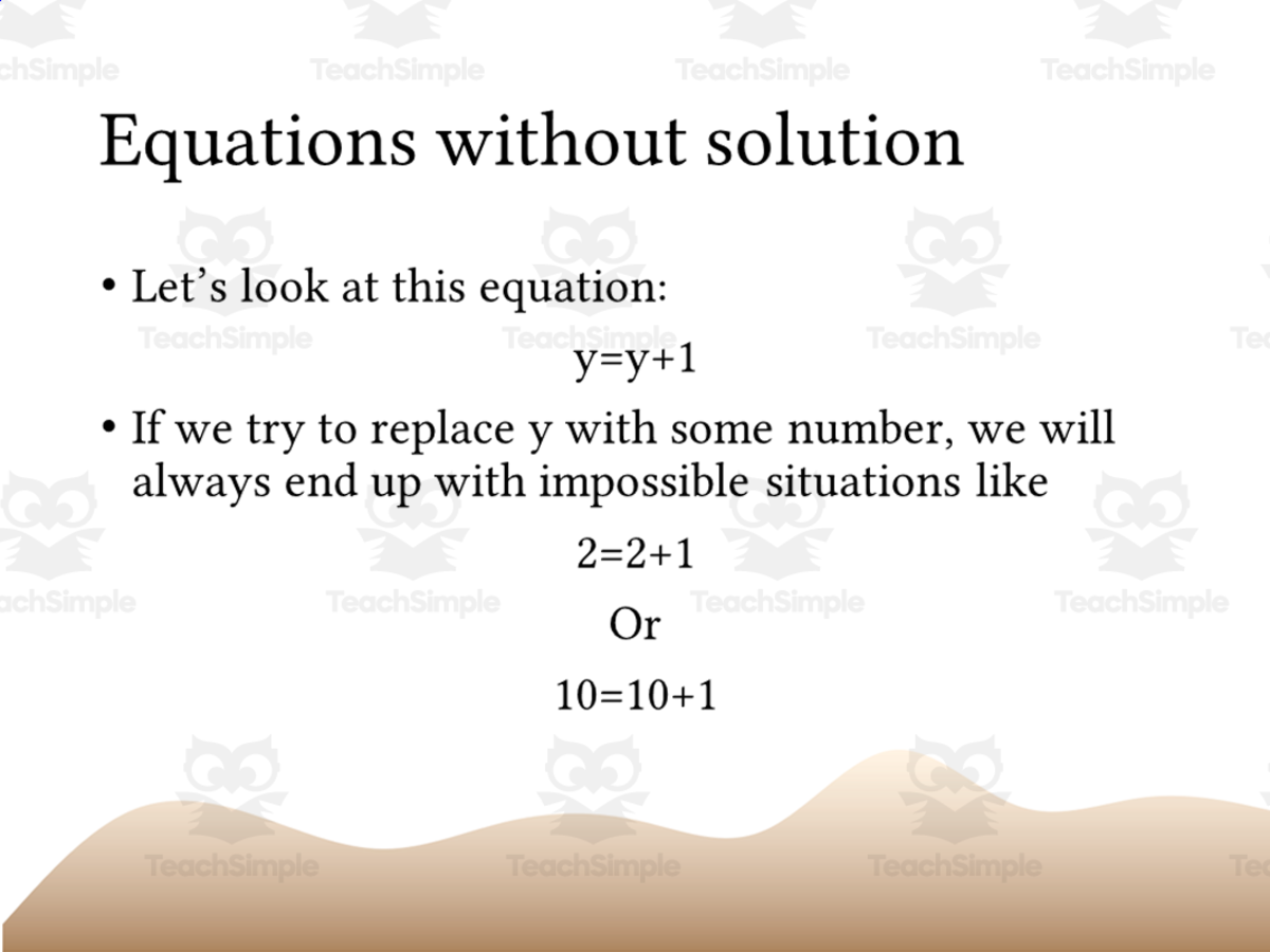 An educational teaching resource from TheBrightestKid entitled How many solutions to an Equation Editable PowerPoint downloadable at Teach Simple.