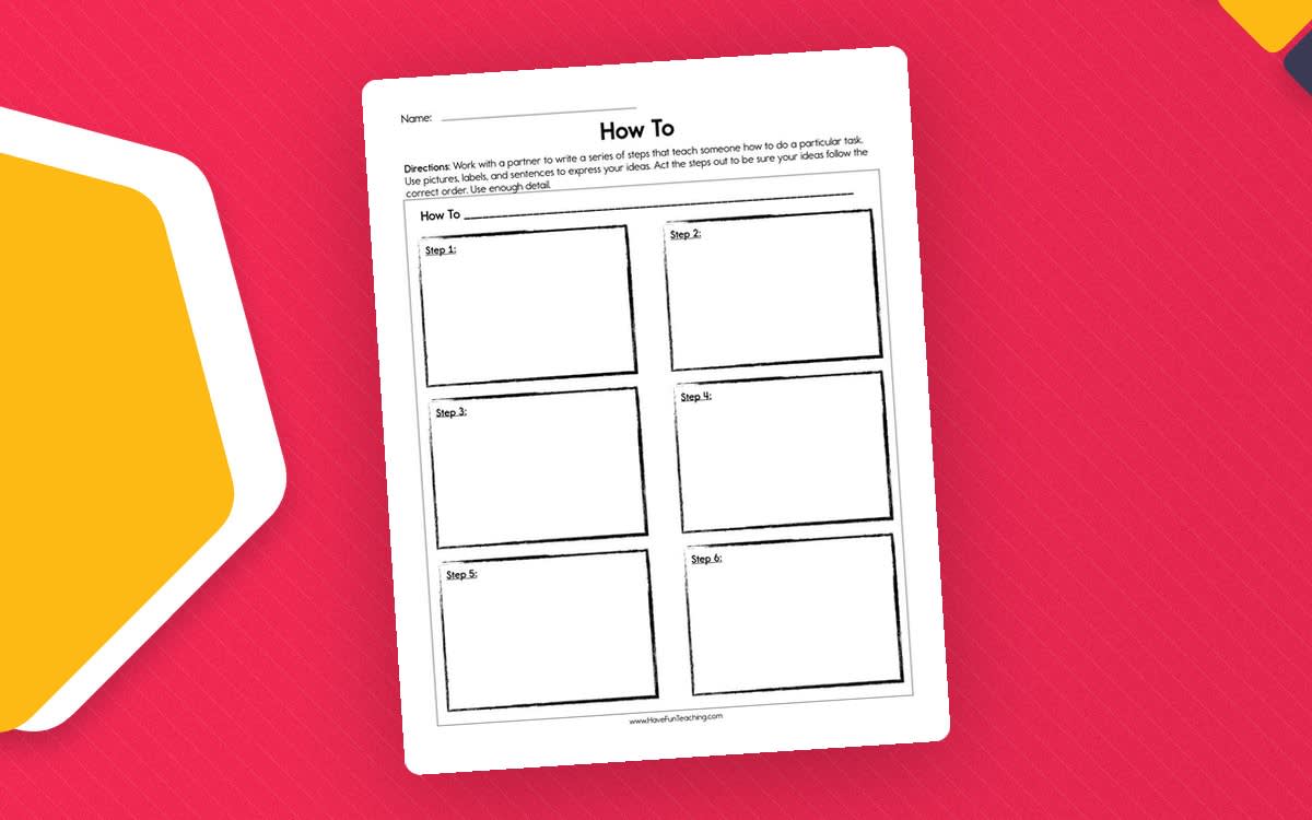 An educational teaching resource from Have Fun Teaching entitled How to Worksheet downloadable at Teach Simple.