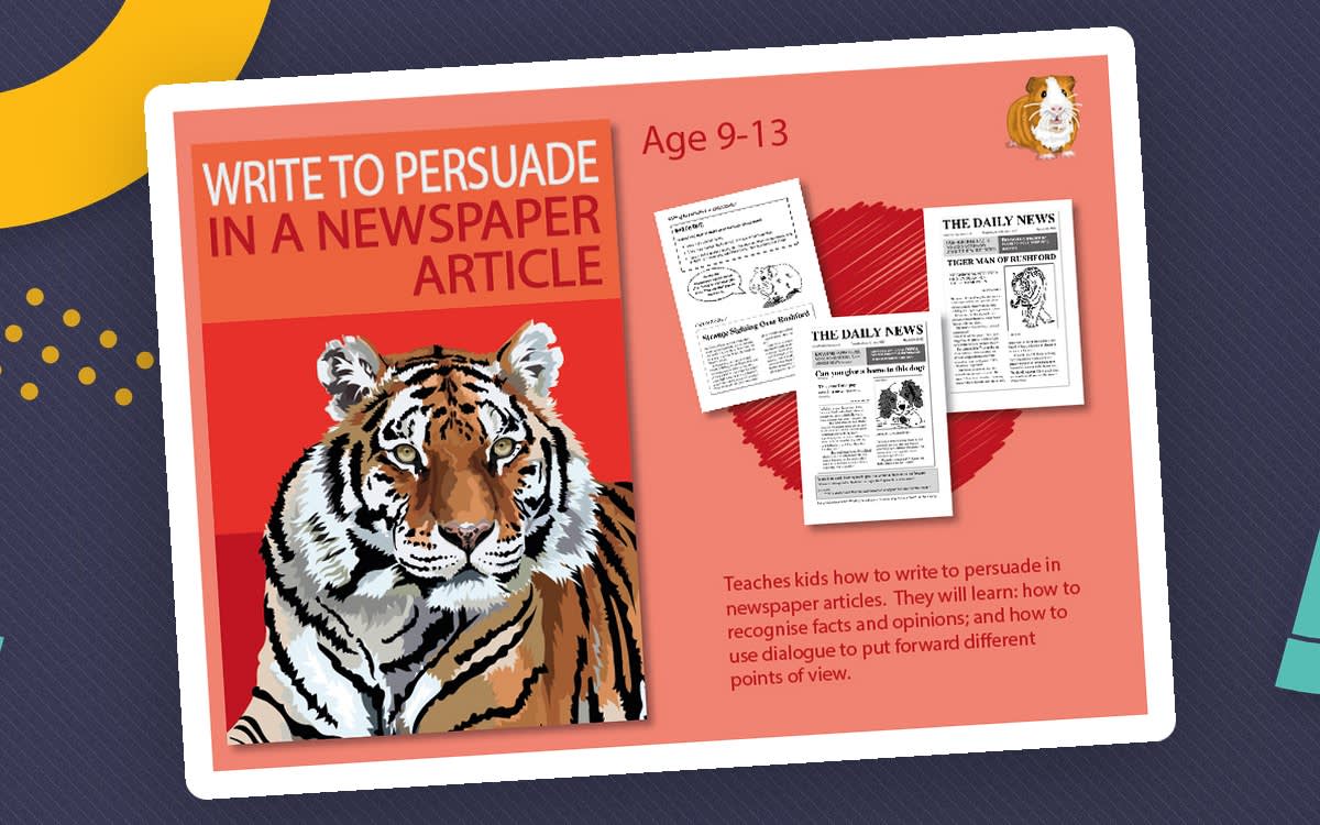 An educational teaching resource from Guinea Pig Education entitled How To Write To Persuade In Newspaper Articles (9-14 years) downloadable at Teach Simple.
