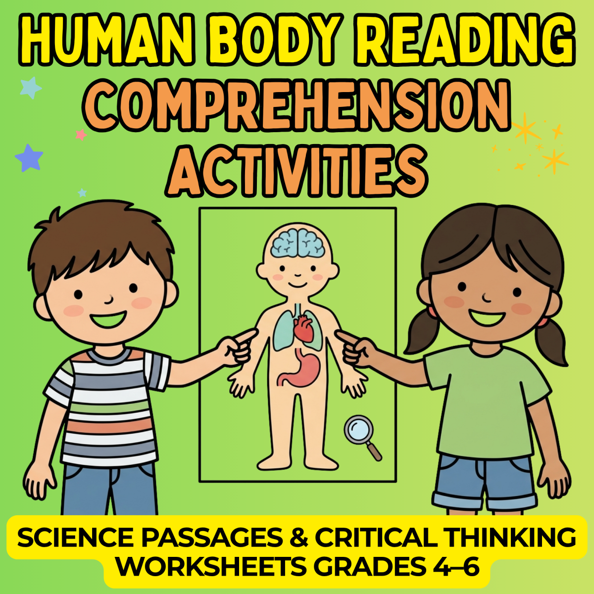 An educational teaching resource from learnMix entitled Human Body Reading Comprehension Activities Science Passages Grades 6 downloadable at Teach Simple.