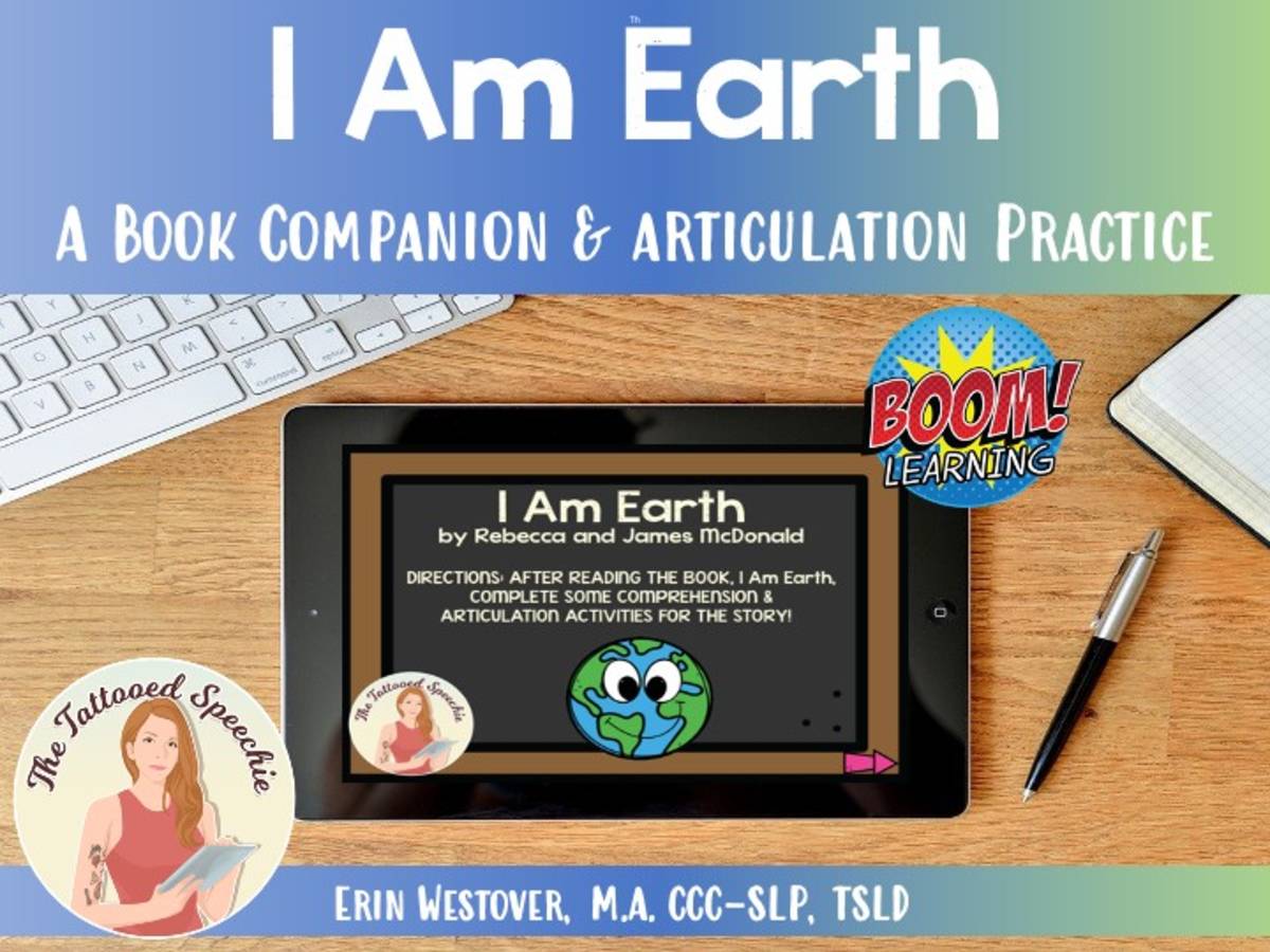An educational teaching resource from The Tattooed Speechie entitled I Am Earth Book Companion & Articulation Practice - BOOM Cards downloadable at Teach Simple.