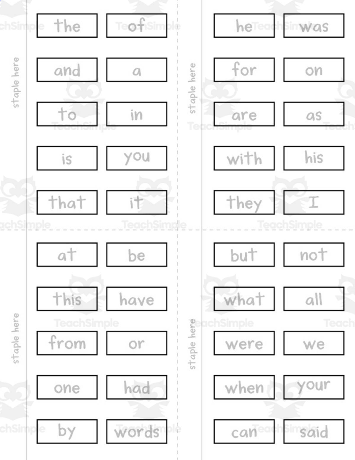 An educational teaching resource from Monaco Lane Curriculum for Early Literacy entitled I Can Read 100 Words downloadable at Teach Simple.